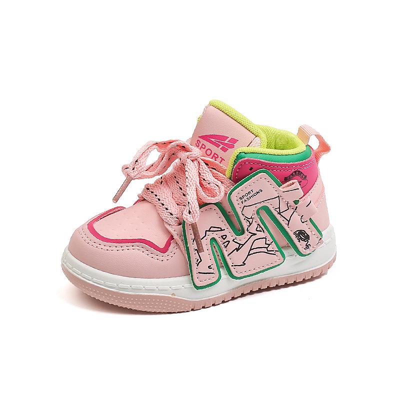 Spring and Autumn Style All-match High-top Soft-soled Sports Shoes for Boys and Girls