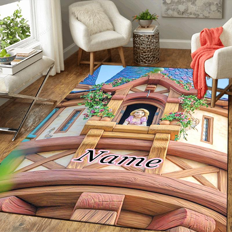 Custom 1Pc Princesses Pink Fantasy Rug Office Carpet Indoor Outdoor Entrance Doormat Nonslip Soft And Comfortable Living Room D916218