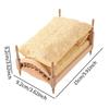 Scene Decor Dollhouse Wood Bed 1:12 Simulation Single Bed Miniature Wood Bed  Pretend Play