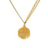 French Niche Eight-Pointed Star Pendant Necklace, Double Chain, 18K Gold-Plated Titanium Steel Clavicle Chain Jewelry P574