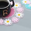 Gänseblümchen Floral Silikon Hitzebeständige Matte - Esstischunterlage, Verbrühschutz Topfuntersetzer, Schüsseluntersetzer, Untersetzer