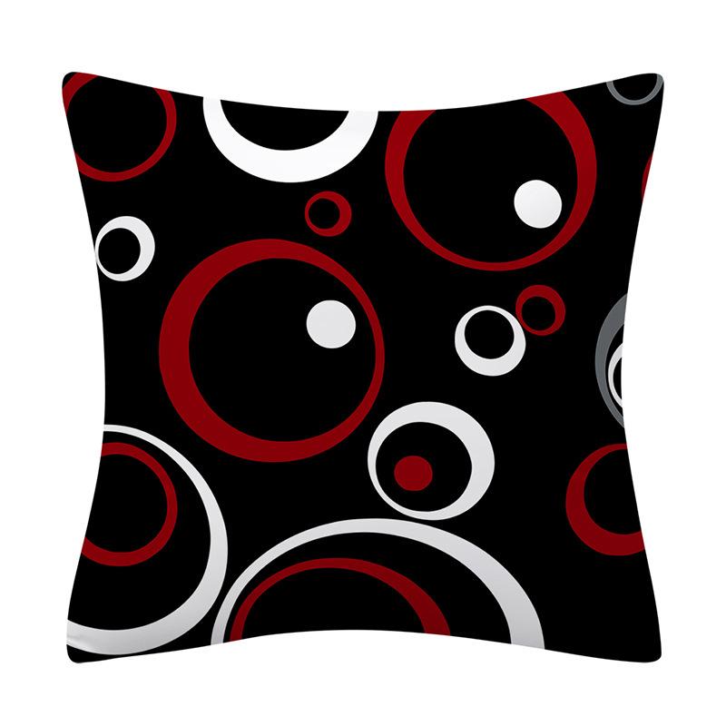 Trendige Schwarze Rote Postmoderne Abstrakte Linien Kissenbezug Polyester Mode Gestreifte Dekorative Kissen Für Sofa Sitz Home Decor