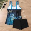 Modny Damski Tankini Plus Size z Spódniczką z Nadrukiem 2025 - Styl Europejski i Amerykański