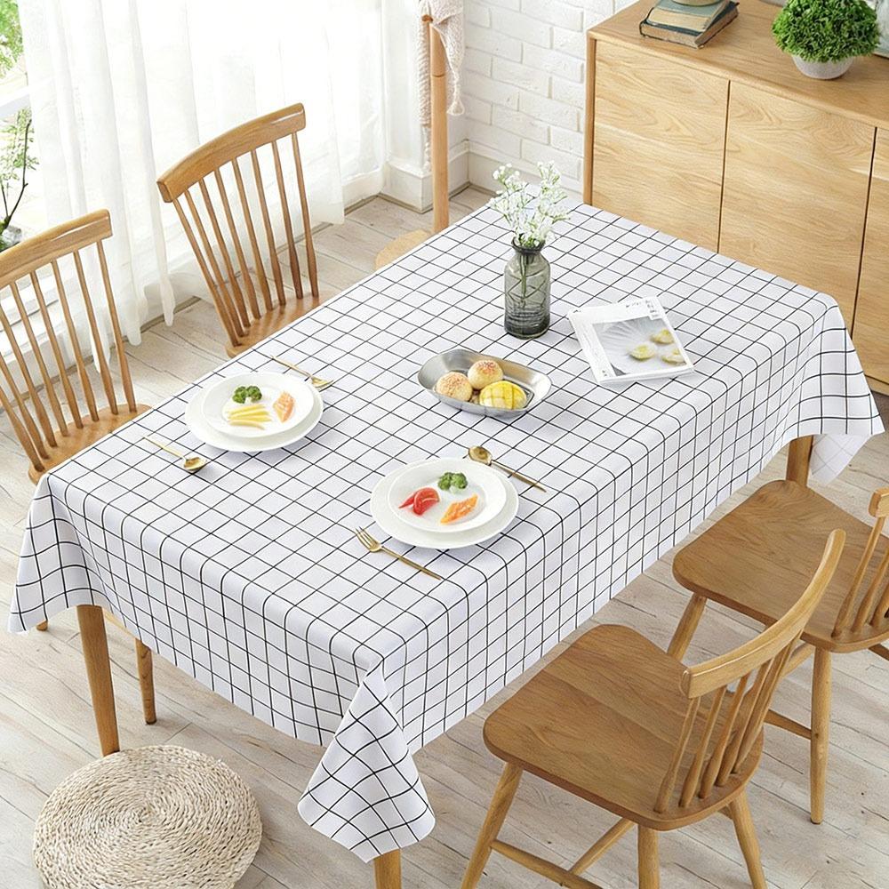 Durable 90x140cm Tablecloth Waterproof Oilproof Dining Table Colth Antifouling Rectangula Picnic Mat