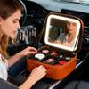 Portable LED Lighted Cosmetic Bag Multiple Compartment Waterproof Design For Nighttime Makeup Application