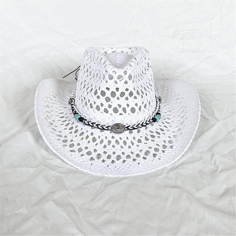 Fashionable Wide Brimmed Sun Hat With Openwork Braided Design Lightweight Paper Straw For Women Men Outdoor