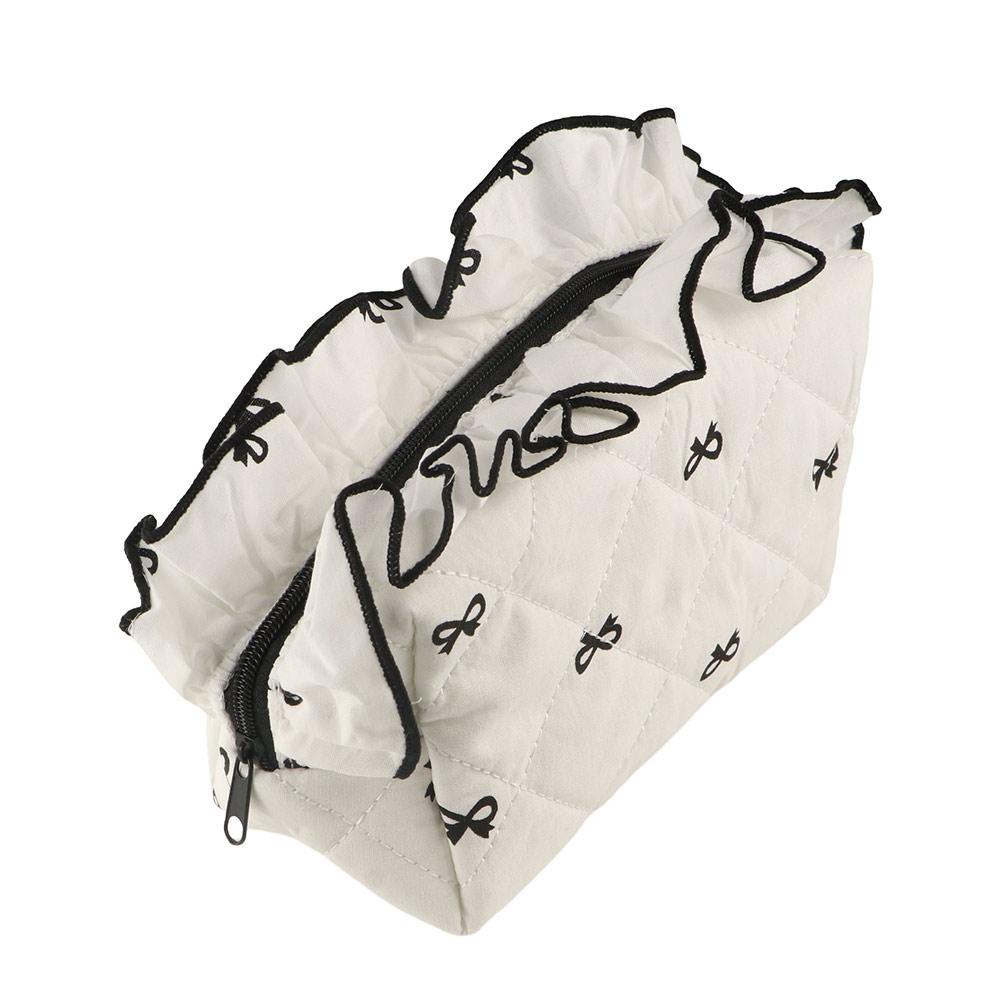 INS Stationery Storage Bag Flounce Makeup Lipstick Bag Portable Large Capacity Pen Case Kids