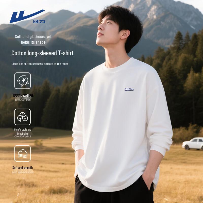 Warrior Men s Pure Cotton Long Sleeve Round Neck T-Shirt 3XL