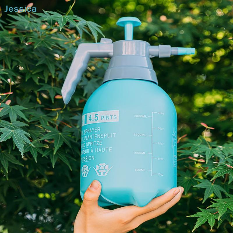 2000Ml Hand Pressure Sprayer Bottle - Adjustable Nozzle Plant Watering Can For Garden Indoor Plants Cleaning