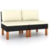 Day and Night - Day and Night Central Sofas 2 Units Synthetic Rattan and Eucalyptus Wood