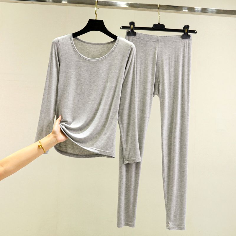 

Модальная тонкая футболка с длинным рукавом для дома на весну и осень Light gray 3XL (805.00 kg-90.00 kg recommended