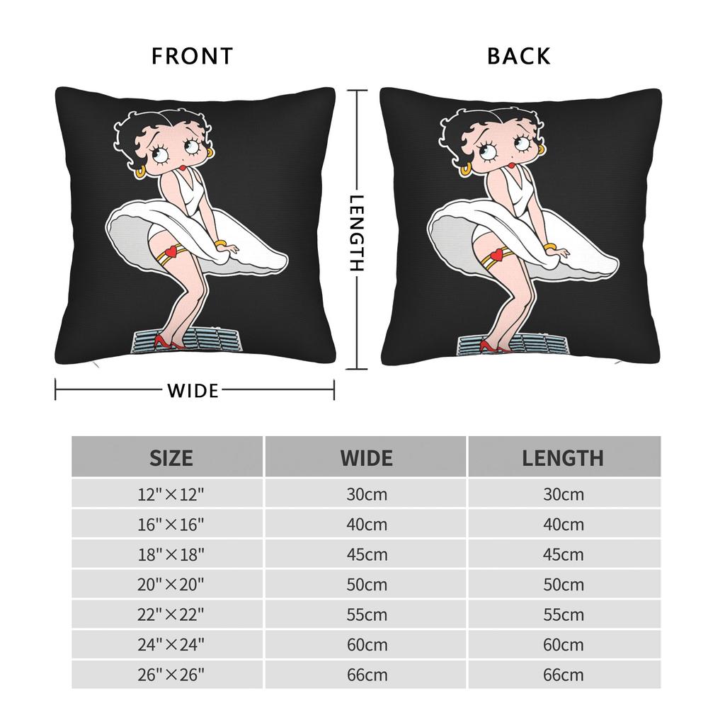 Pillow Cover Cartoon Lady B-Bettyeds Boops Retro Trendy Pillow Case For Wedding Party Home Decor Pillowcases