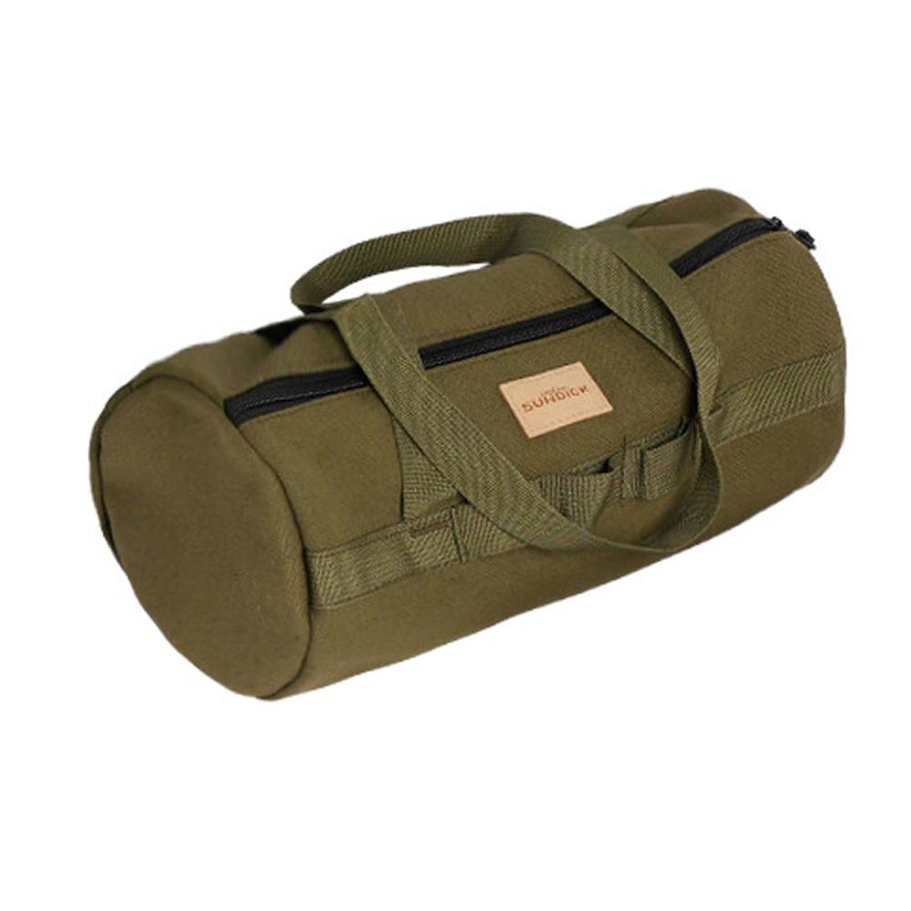 

Сумка для хранения колышков палатки цилиндрической формы, большой вместимости, портативная холщовая сумка, аксессуары для кемпинга зелёный