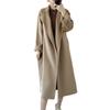 Plus Size Women's Mid-Length Wool Coat - 2022 Autumn/Winter Korean Style