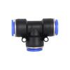 Pneumatic Air Tube Quick Connector PE8 Straight Tee with Reducing Blue Cap PEG8-6/10.