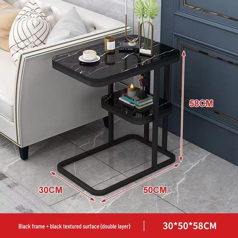 Compact Luxury Square Coffee Table: Elegant Side Table for Living Room or Bedroom