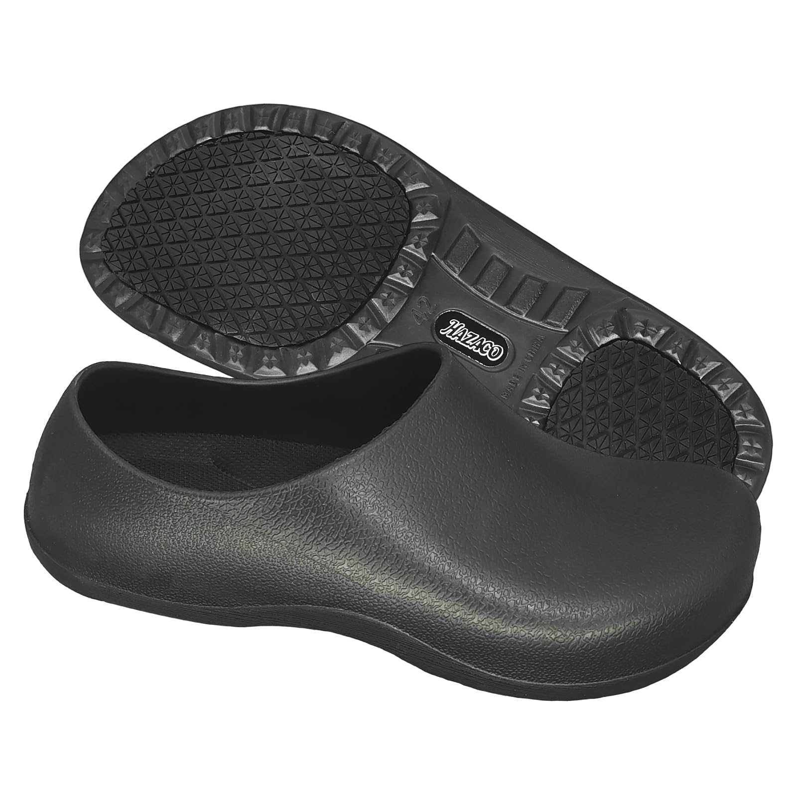 

Hazako Chef Shoes for Men and Women, Black, Kitchen Clogs, Non-Slip, Waterproof, EVA Resin [Black, 36, 23.5 cm]