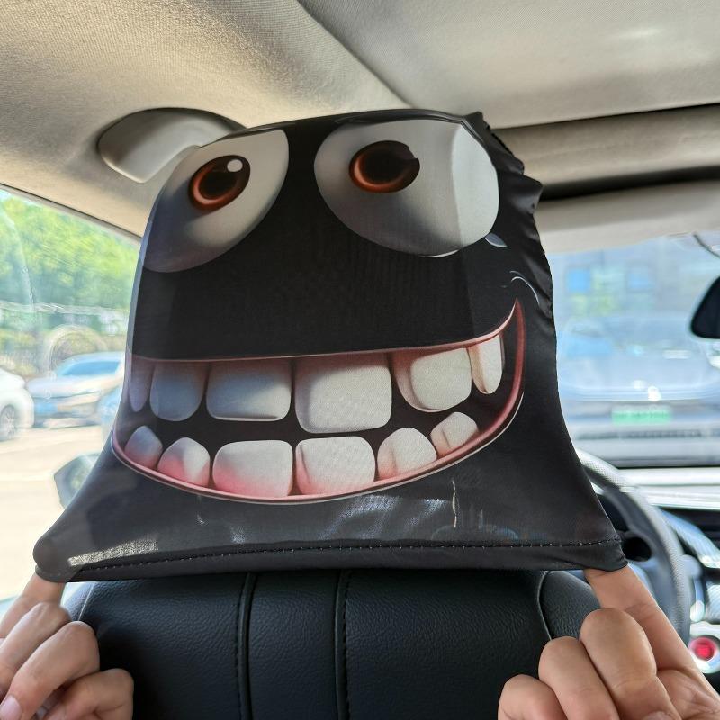 Car Headrest Covers Stretchy Funny Print Universal Elastic Seat Decor Novelty Gift for Car Interior Accessories Universal Covers