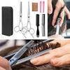 1 Set Hair Cutting Scissor Kit with Case Professional Salon Barber Alloy Men Women Hairdressing Thinning Shears Comb Hair Clips Set
