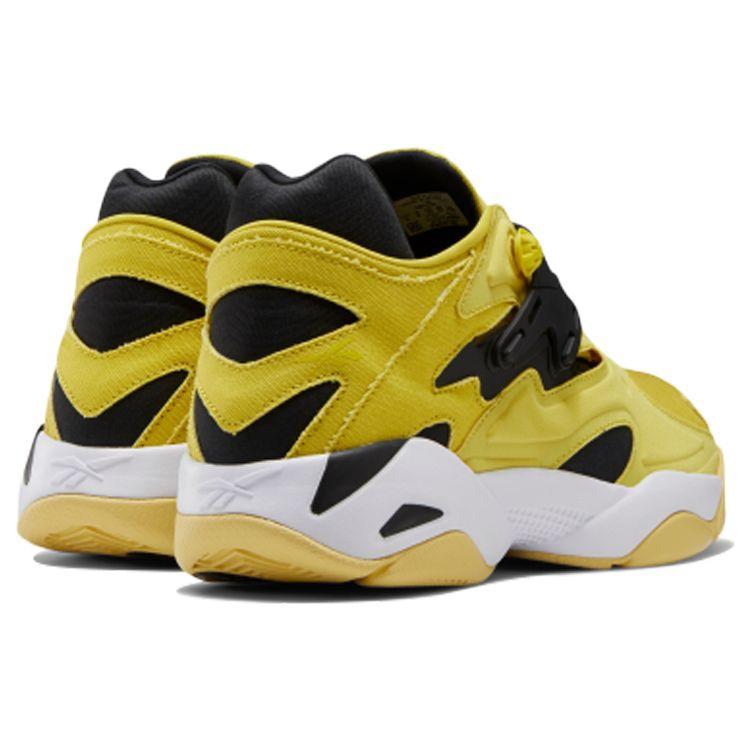 Reebok Pump Court Bequeme Vielseitige Low-Top Lifestyle-Sneaker Unisex-Sneaker Schwarz Gelb FW7823