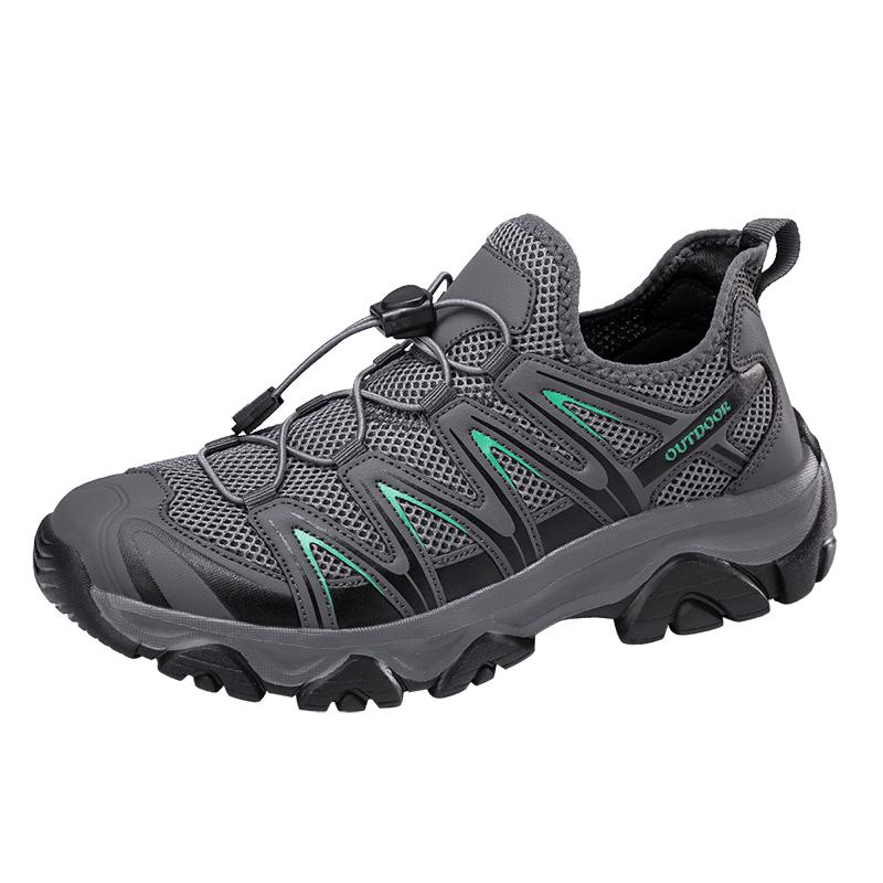 

Новые походные ботинки для альпинизма на открытом воздухе, пара, нескользящие, износостойкие, большого размера, дышащие, повседневные туфли 46 темно серый