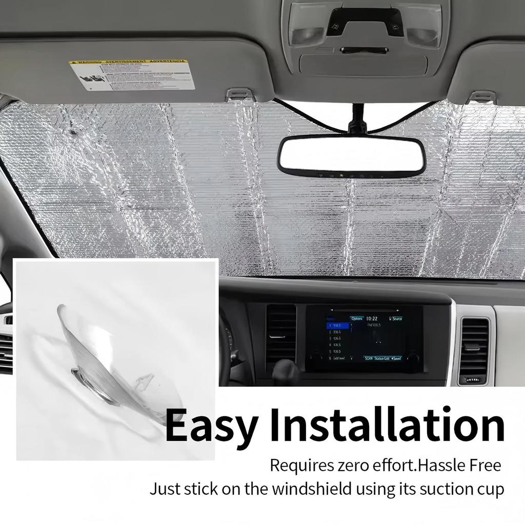 Cartoon Car Sunshade: Windshield Sun Protection & Heat Insulation