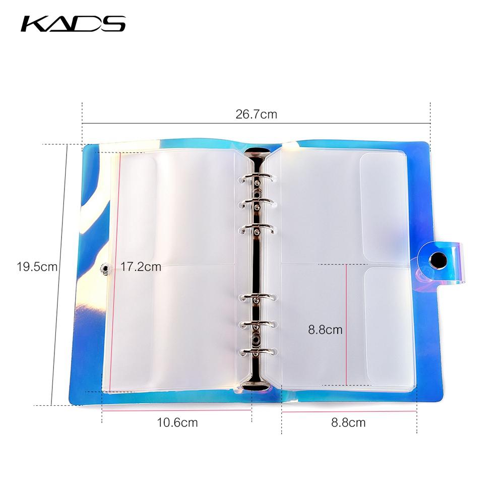 kads 32 Slots Nail Art Stamping Plate Holder Armazenamento Alto Laser Nail Plate Organizador Vazio Caso para Rodada 7*8 CM Stamp Template