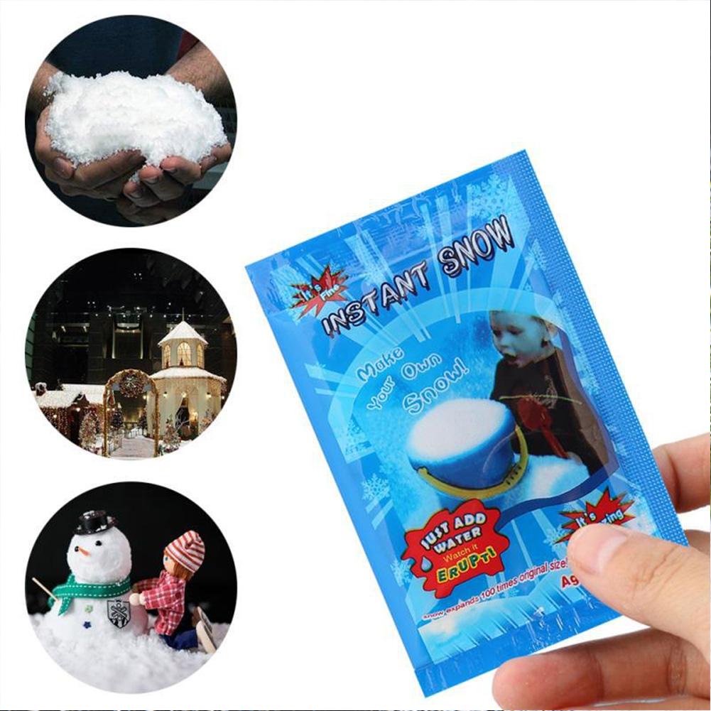 Christmas Instant Artificial Snow Powder Christmas Winter Village Displays Photography Props For Kids DIY Craft Holiday Decor