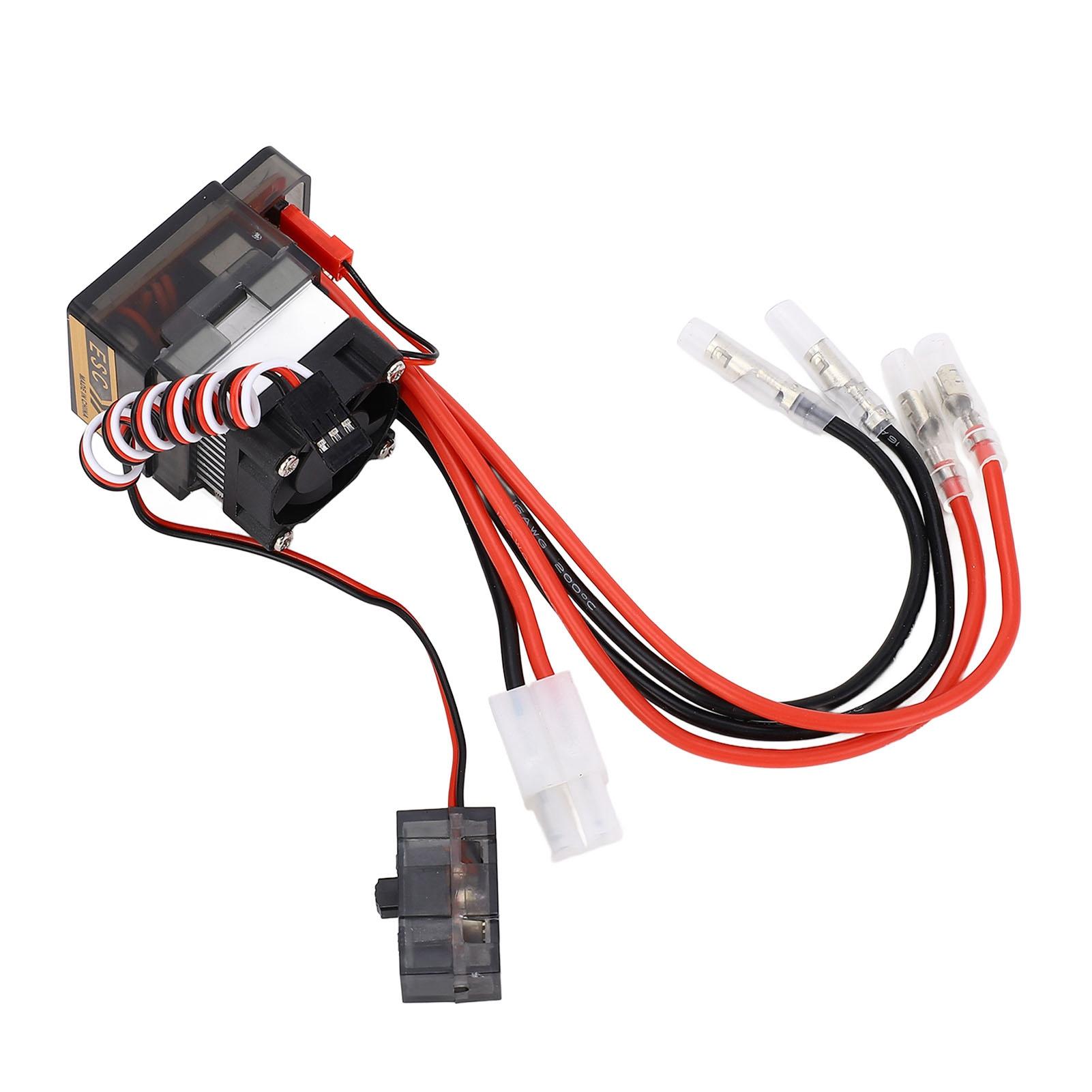 

320A RC Brushed ESC for 7.4 to 16V Voltage 2 to 4S LiPo 6 to 12 NiMH Brushed ESC Electronic Speed Controller for 1/10 RC Car Boat