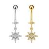 Stainless Steel Belly Navel Stud Elegant Navel Button Trendy Butterfly Chain Navel Ring  Beach