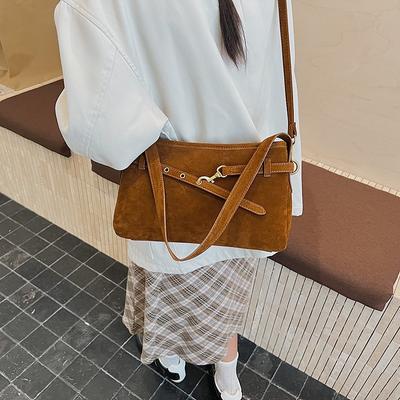 Retro Portable Tote Bag for Women's Autumn and Winter New Simple and Versatile Large-capacity Commuting Shoulder Messenger Bag