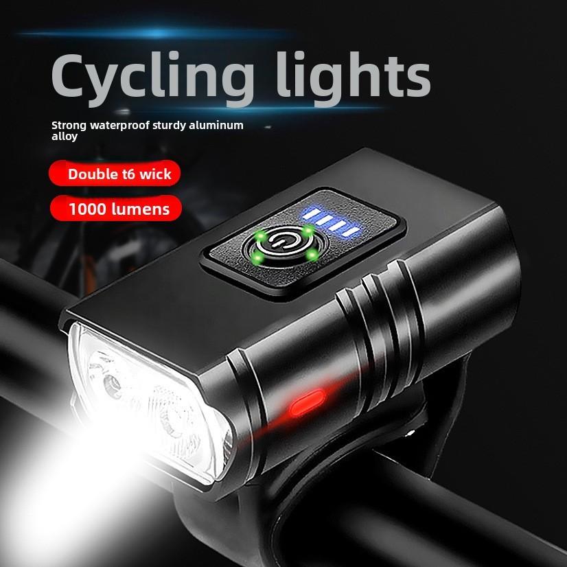 Bicycle Front Light Aluminum Alloy Bright Led For Night Riding And Commuting