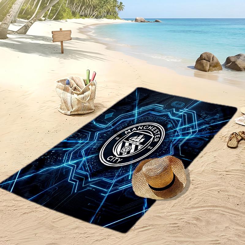 Manchester City Printed Beach Towel Quick Dry Soft TowelPortable Large Rectangular Beach Blanket for Travel Swimming Pool