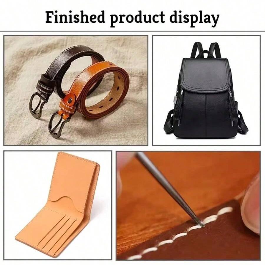 1/2pcs Leather Hand Stitching Awl Tool Leather Craft Hole Punch Tool Wood Handle Steel awl Craft Stitching Leather Tools