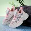 Girls Breathable Mesh Sneakers Kids 4-12 Years Old Lightweight Casual Dad Shoes Fall Winter