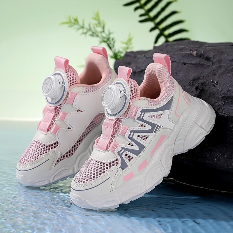Girls Breathable Mesh Sneakers Kids 4-12 Years Old Lightweight Casual Dad Shoes Fall Winter