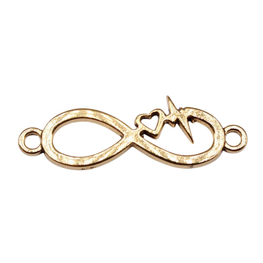 Infinity Connectors Heart Bracelets Charms Lightning Romantic Jewelry Findings