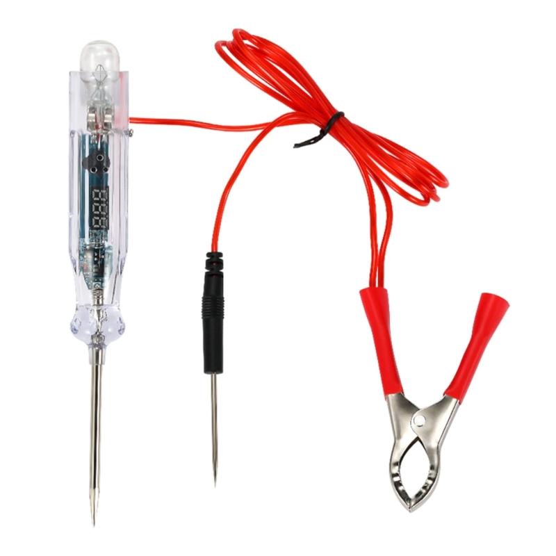 

Automotive Light Lamp Circuit Tester Pen With Buzzers, Double Display Electrical Voltage Detection for Car Repairs 3-72V 1
