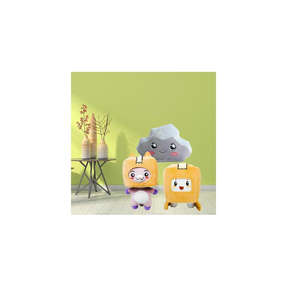 3PCS Set Dolls Lankybox BOXY + FOXY + ROCKY Plush Soft Stuffed Toy Kid Game Figure Plushie Doll Gift