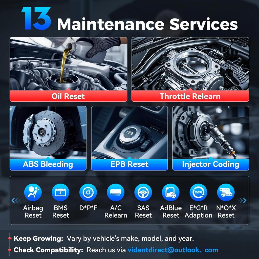 OBD2 Scanner for iPhone & Android, Bidirectional Diagnostic Tool with Lifetime Update, 13 Reset, ABS Bleeding, Throttle Relearn,