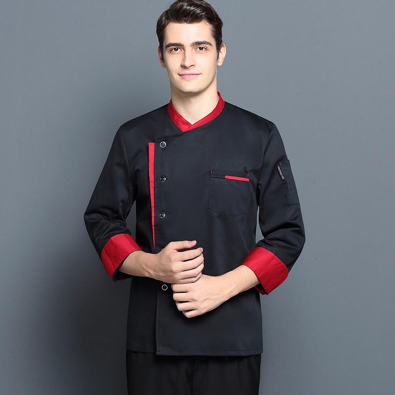 Unisex Long Sleeve Chef Workwear for Western Restaurants, Hotels, & Bakeries - Autumn/Winter Fashion