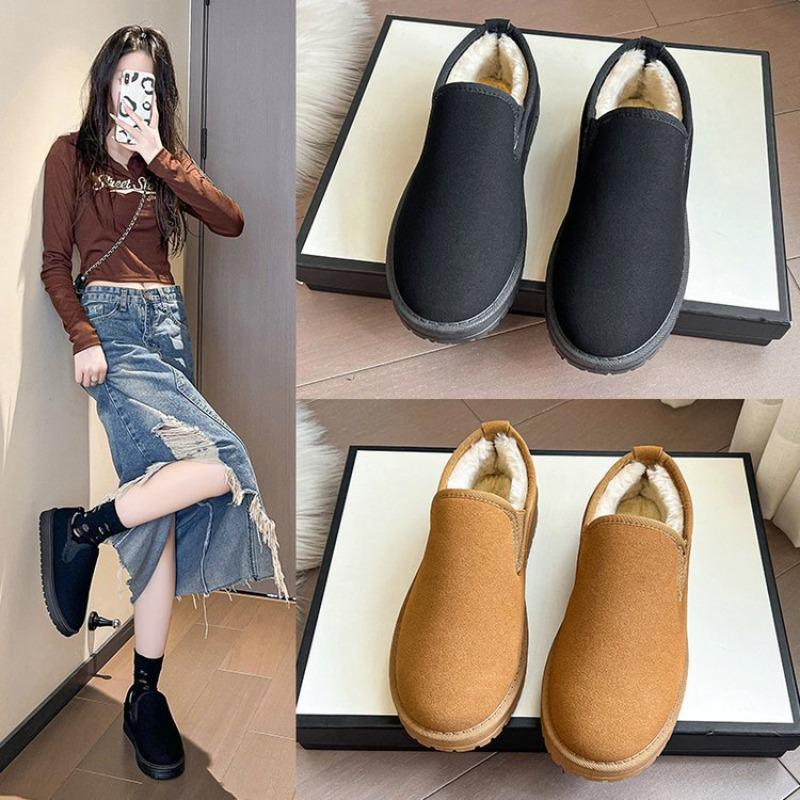 Winter New Cotton Shoes Women's Winter Velvet Thickened Snow Boots Wear Cotton Shoes Warm Fluffy Shoes