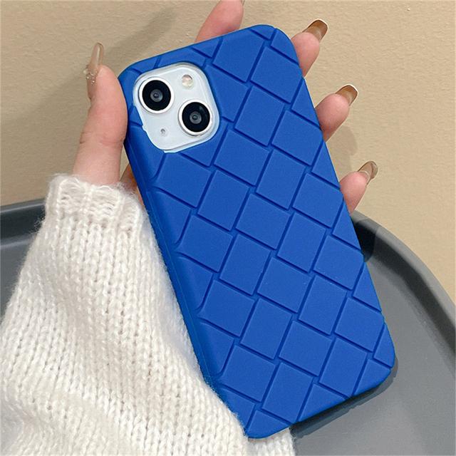 Korea Cute Braided Texture Silicone Phone Case For Iphone 14 13 12 11 Pro Max X Xr 7 8 Plus Se Plain Shockproof Soft Cover Funda