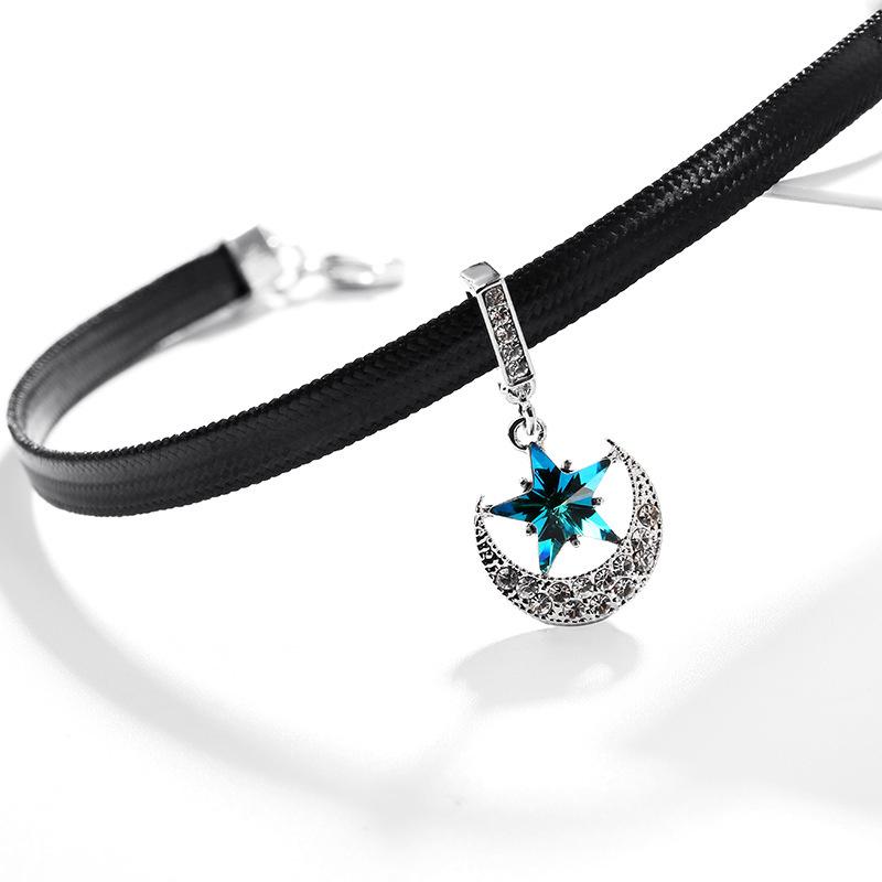 

Модное ожерелье в корейском стиле с подвеской в виде звезды и луны