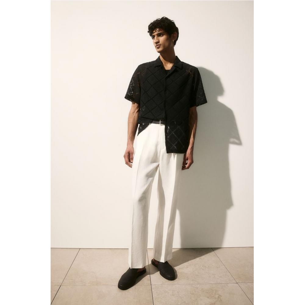 

Рубашка в стиле крючком HM Regular Fit, черная