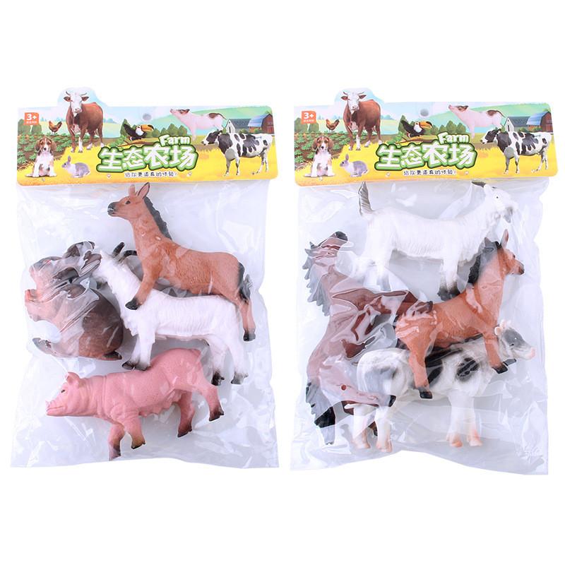 Eco-friendly Plastic Farm Animal Models Including Cattle And Pig For Playtime