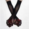 Sheer Cosplay Gloves Breathable Ultra-Thin Gloves New Halloween Dress Gloves  Opera