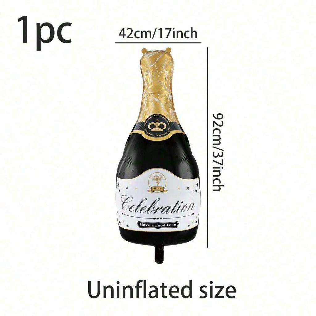 1PC Champagne Aluminum Film Balloon Large Birthday Party Wedding Wedding Decoration Arrangement Wine Glass Aluminum Ballon Foil