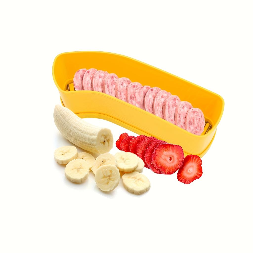 1pc Multifunctional Fruit Slicer Cup Banana Slicer, Cucumber, Strawberry Slicer, Ham Egg Slicers, Kitchen Portable Slicing Tool
