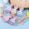 50/10Pcs Easter Crafts Bunny Clothespins for Crafts Photo Clip  Postcard Paper Pegs Home Bedroom Decoration Rabbit Accessories